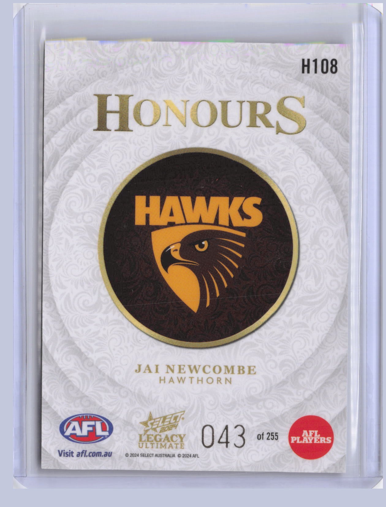 Jai Newcombe 2024 Select Legacy Ultimate Honours 43/255
