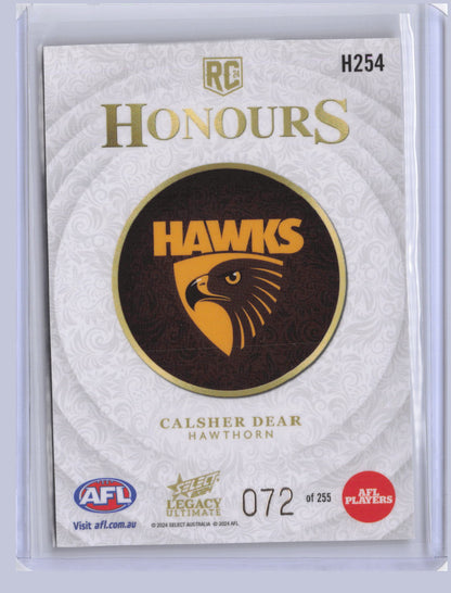 Calsher Dear 2024 Select Legacy Ultimate Honours RC 72/255