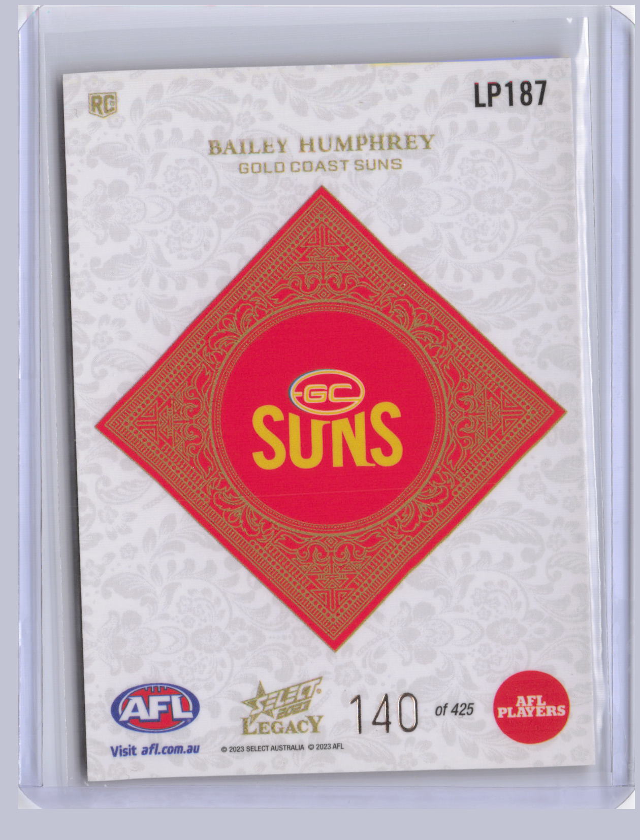 Bailey Humphrey 2023 Select Legacy Plus RC 140/425
