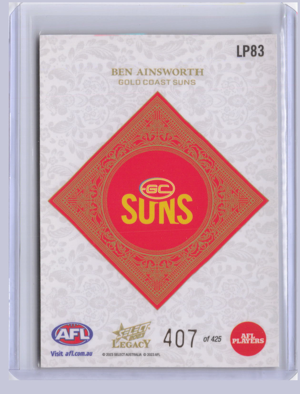 Ben Ainsworth 2023 Select Legacy Plus 407/425