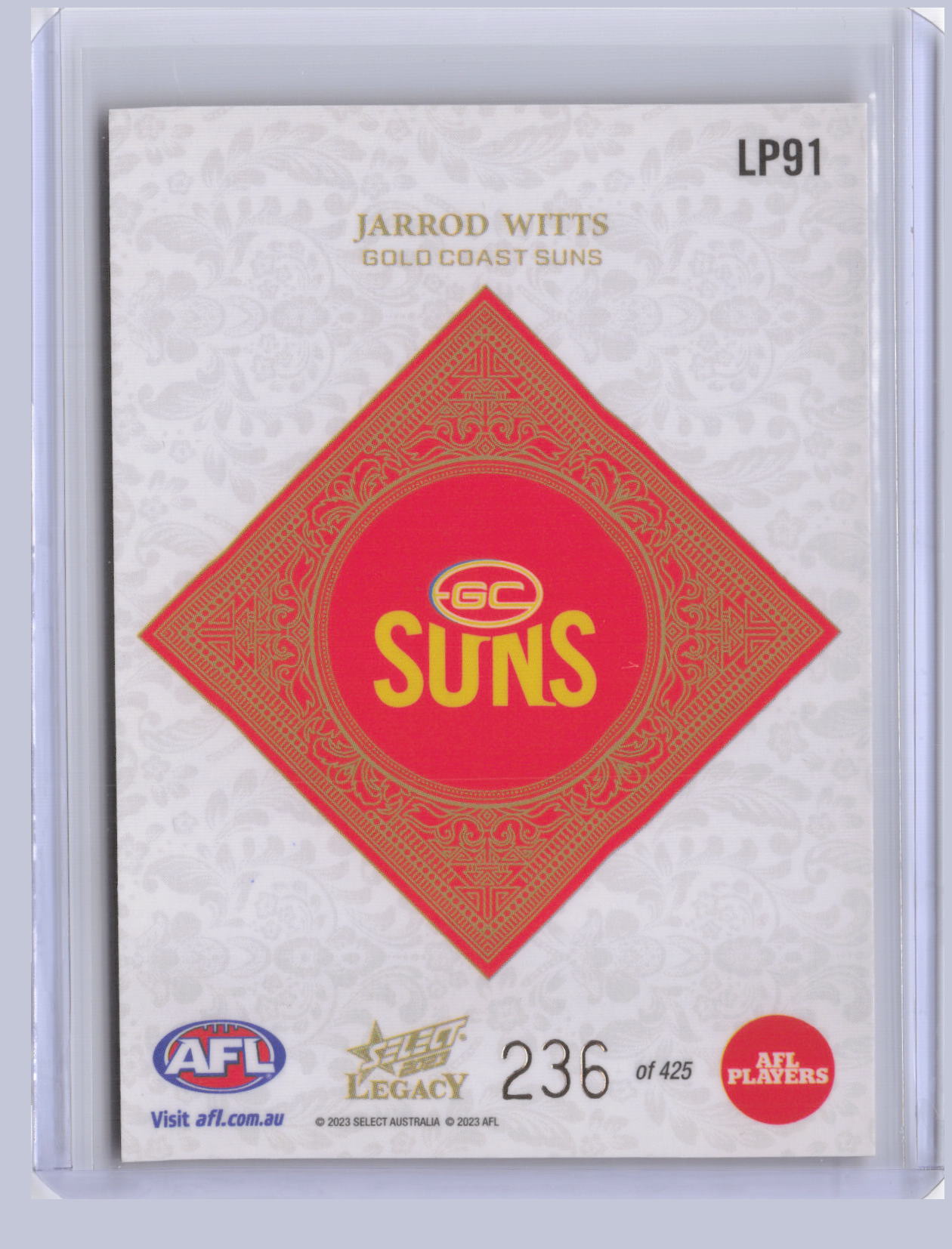 Jarrod Witts 2023 Select Legacy Plus 236/425