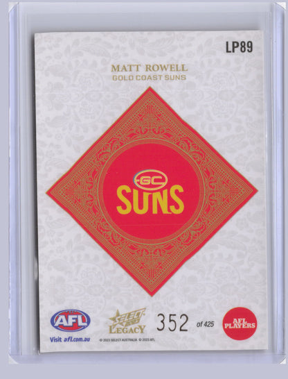 Matt Rowell 2023 Select Legacy Plus 352/425