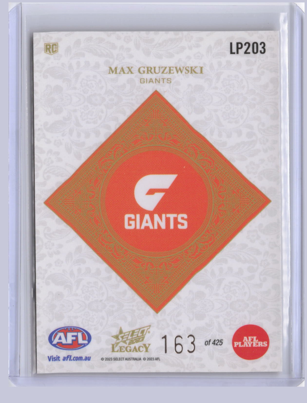 Max Gruzewski 2023 Select Legacy Plus RC 163/425