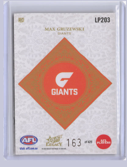 Max Gruzewski 2023 Select Legacy Plus RC 163/425