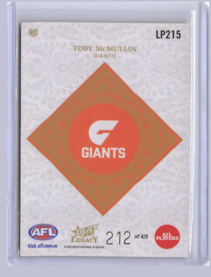 Toby McMullin 2023 Select Legacy Plus RC 212/425