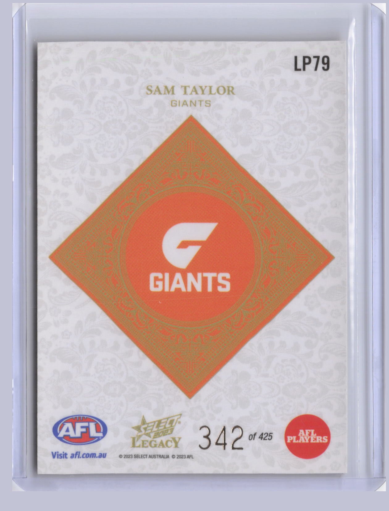 Sam Taylor 2023 Select Legacy Plus 342/425