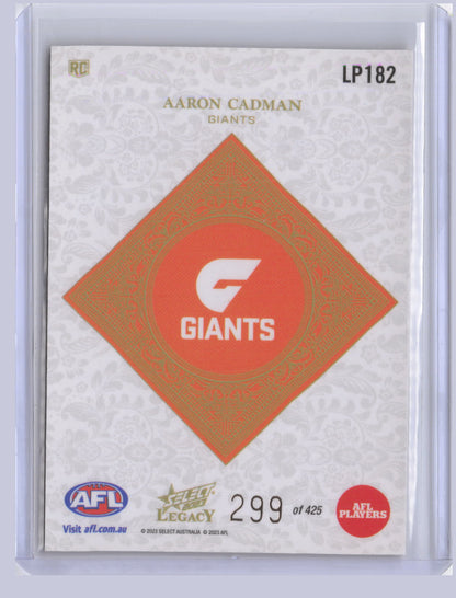 Aaron Cadman 2023 Select Legacy Plus RC 299/425