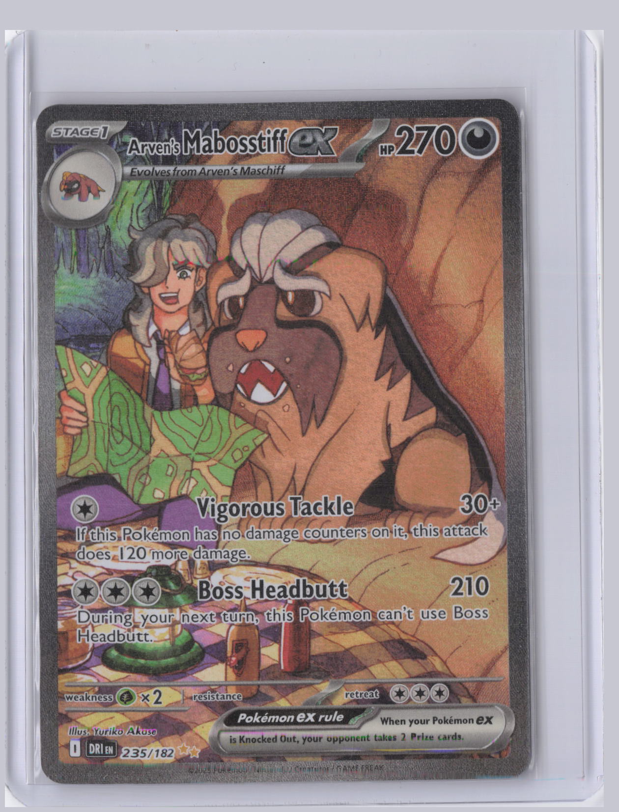 Arven's Mabosstiff ex Pokemon Destined Rivals DRI 2025 SIR 235/182
