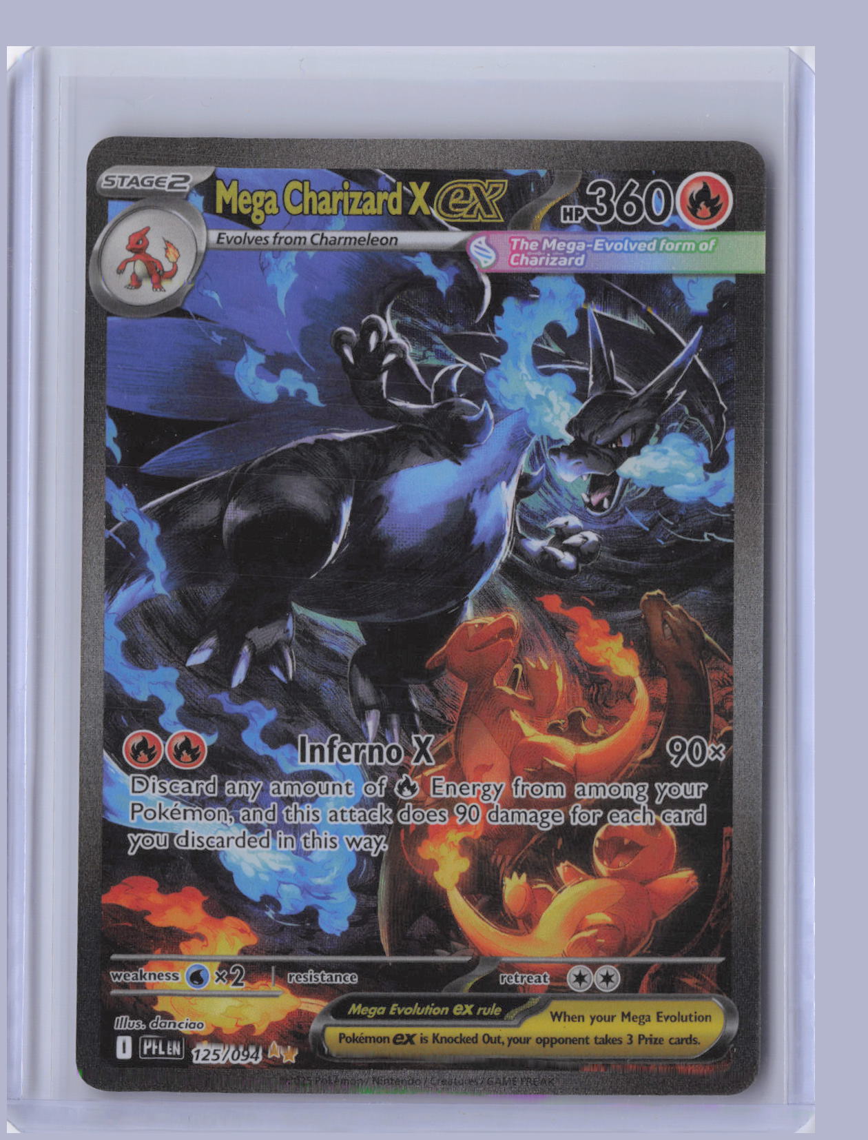 Mega Charizard X ex Pokemon Phantasmal Flames PFL 2025 SIR 125/094