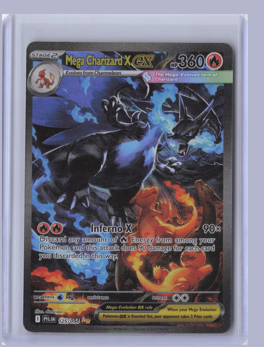 Mega Charizard X ex Pokemon Phantasmal Flames PFL 2025 SIR 125/094