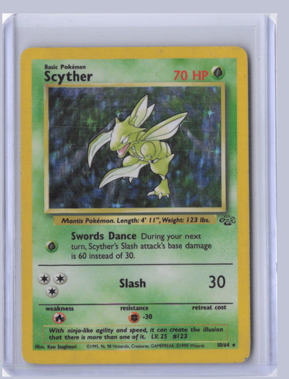 Scyther Pokemon Jungle JU 1999 Rare Holo HP 010/64