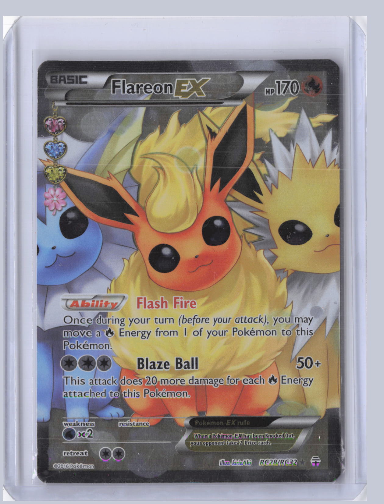 Flareon-EX Pokemon Generations GEN 2016 Ultra Rare RC28/RC32