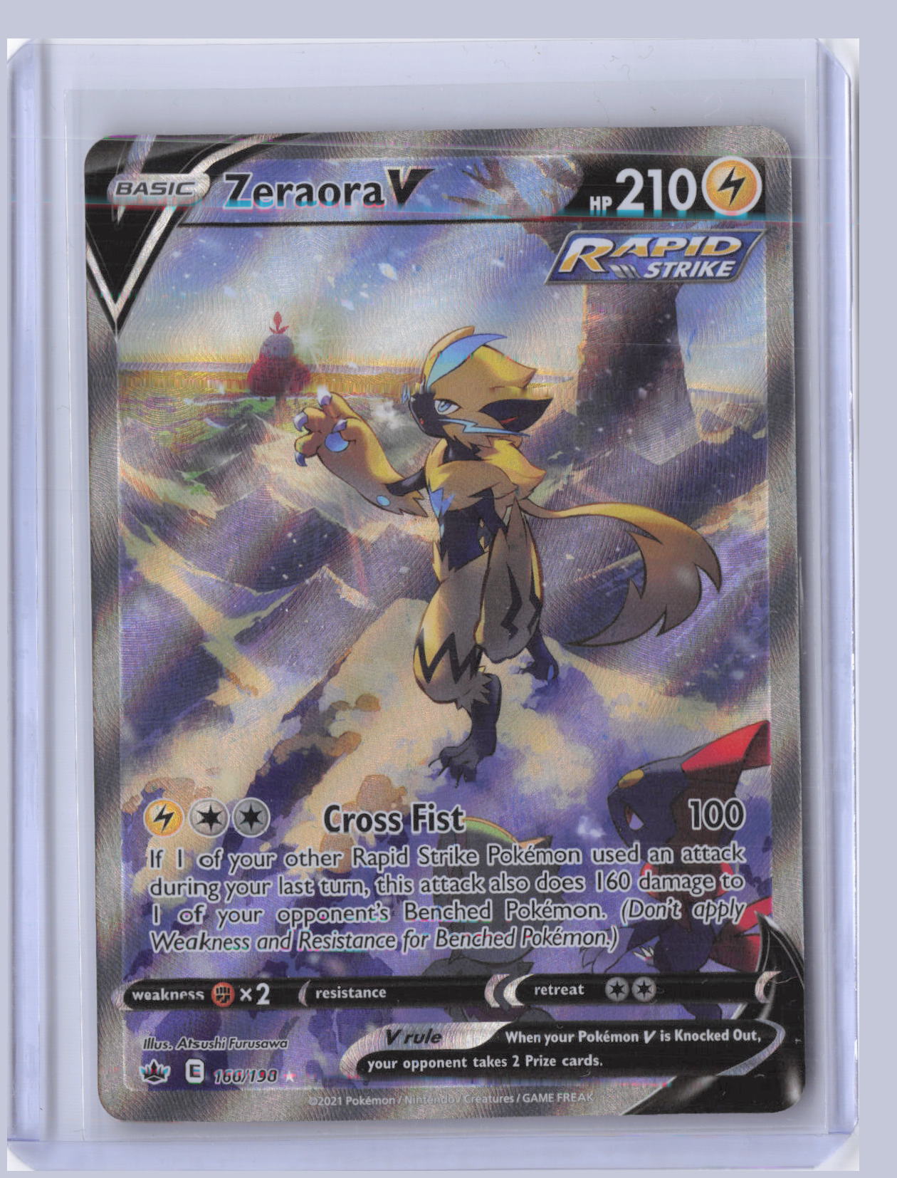 Zeraora V Pokemon Chilling Reign CRE 2021 Ultra Rare 166/198