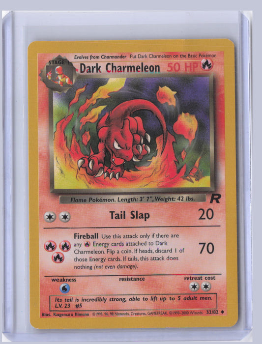 Dark Charmeleon Pokemon Team Rocket RO 2000 Stamped W Kraft 32/82