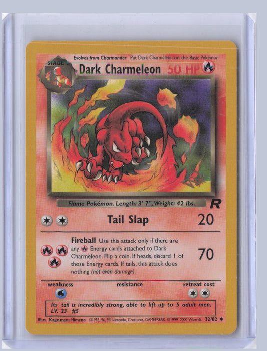 Dark Charmeleon Pokemon Team Rocket RO 2000 Stamped W Kraft 32/82