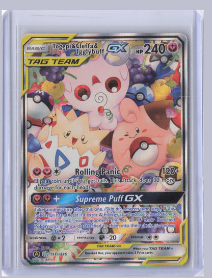 Togepi & Cleffa & Igglybuff-GX Pokemon Cosmic Eclipse CEC 2020 Tag TEAM 143a/236