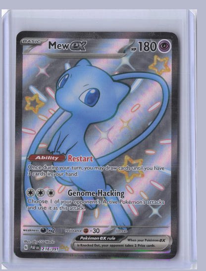 Mew ex Pokemon Paldean Fates PAF 2024 Shiny Ultra Rare 216/091