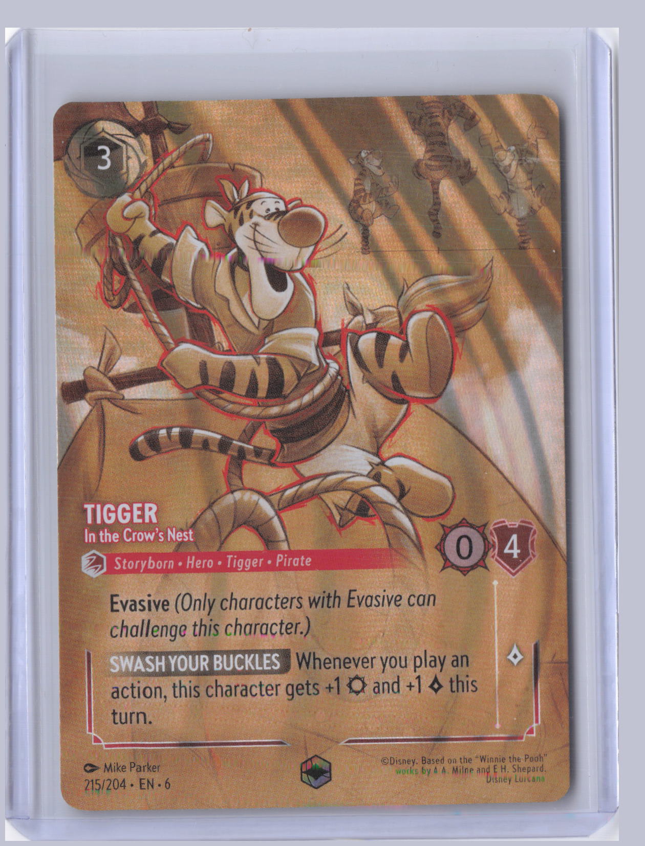 Tigger Lorcana In the Crow's Nest  2025 Enchanted Foil 215/204