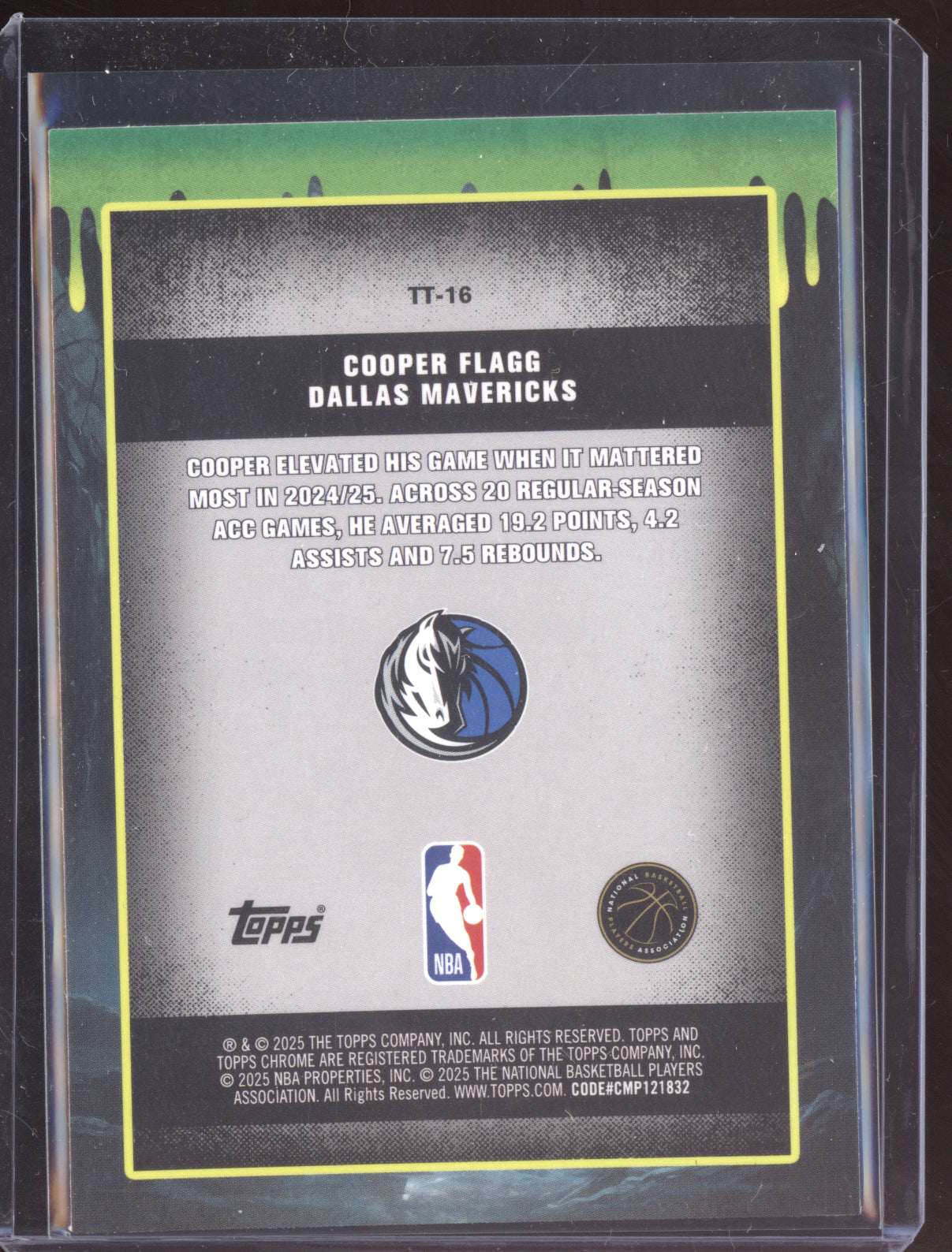Cooper Flagg 2025/26 Topps Chrome Tall Tales Geometric Purple SP 24/75