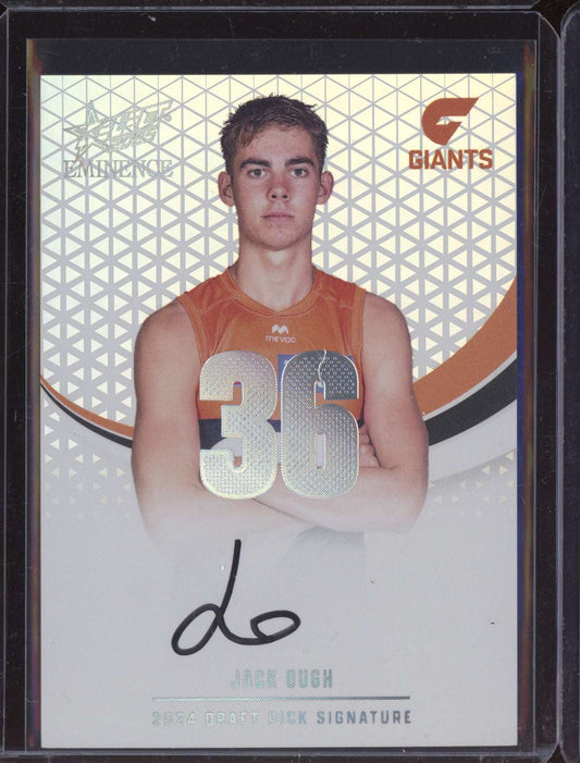 Jack Ough 2025 Select Eminence Draft Pick Signatures Platinum RC 27/40
