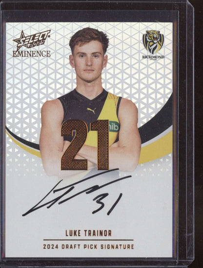 Luke Trainor 2025 Select Eminence Draft Pick Signatures Copper RC 72/195