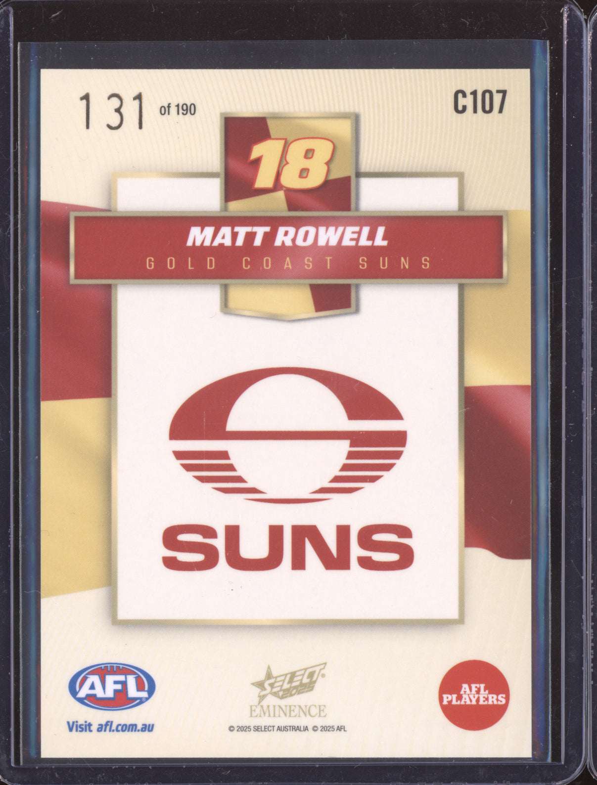 Matt Rowell 2025 Select Eminence Colours 131/190