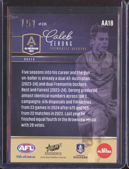 Caleb Serong 2025 Select Eminence 2024 All-Australian 151/235