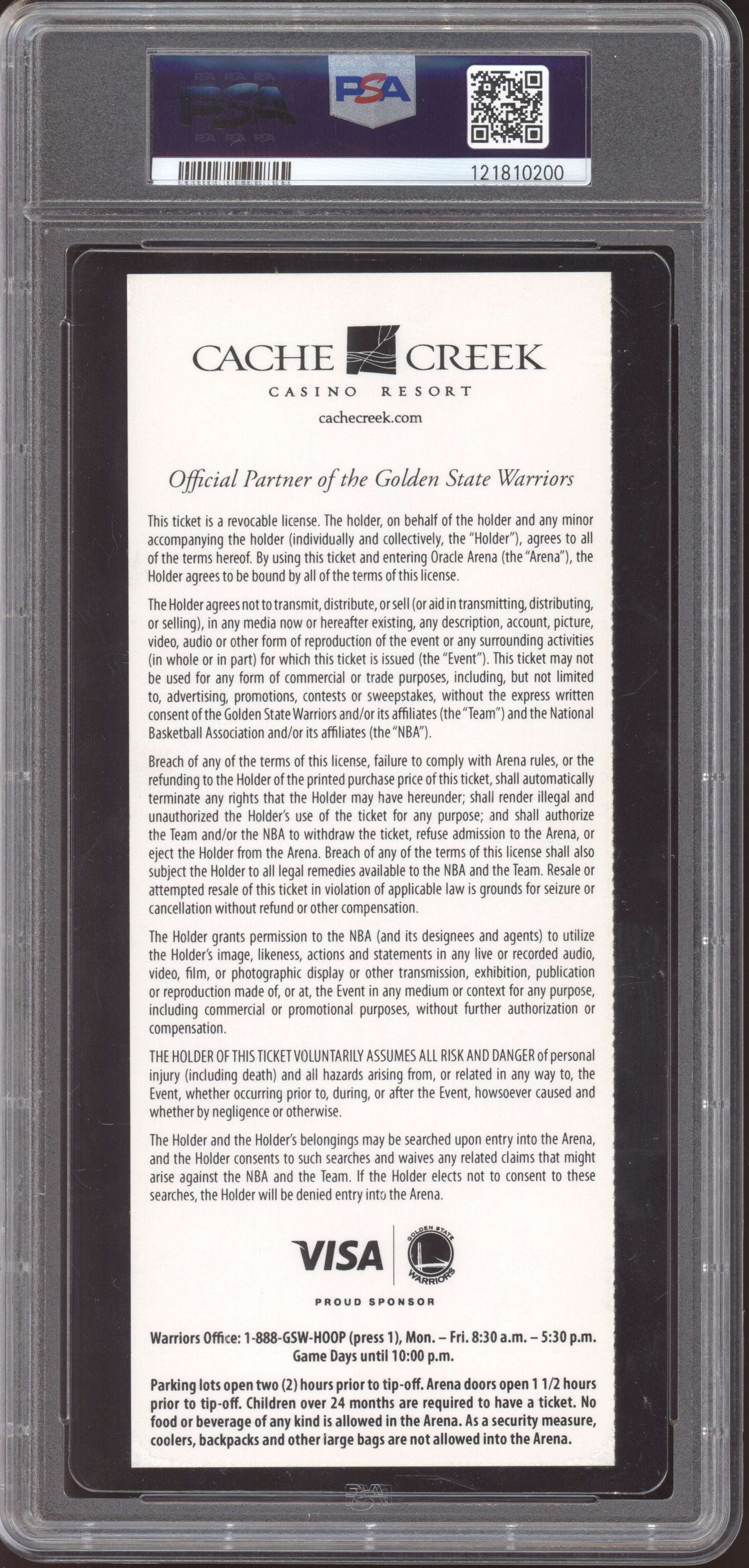 Stephen Curry Warriors Denver 2013 Ticket  1st Lookway 3-Pointer Pop 2 PSA  10
