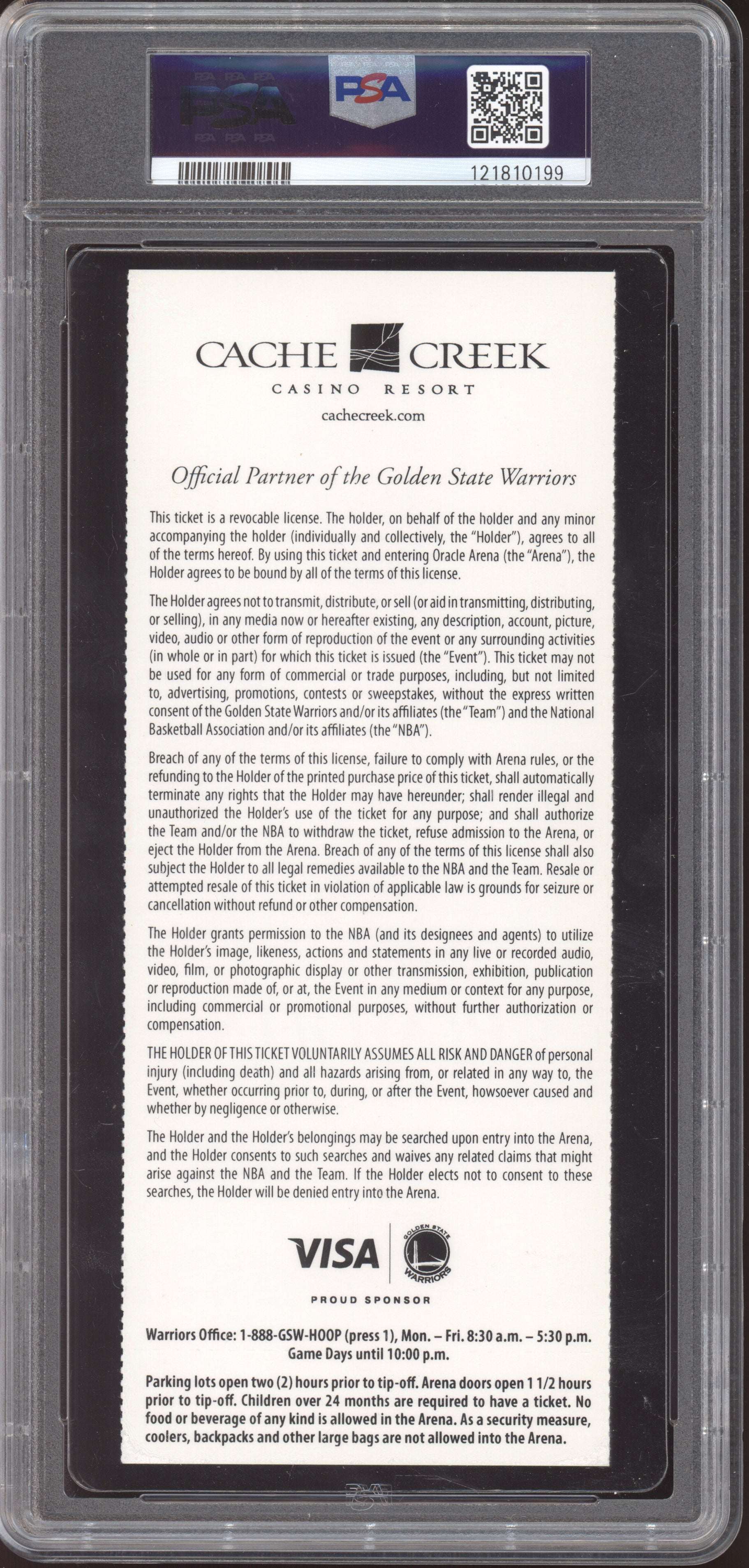 Stephen Curry Warriors Denver 2013 Ticket  1st Lookway 3-Pointer Pop 2 PSA  10