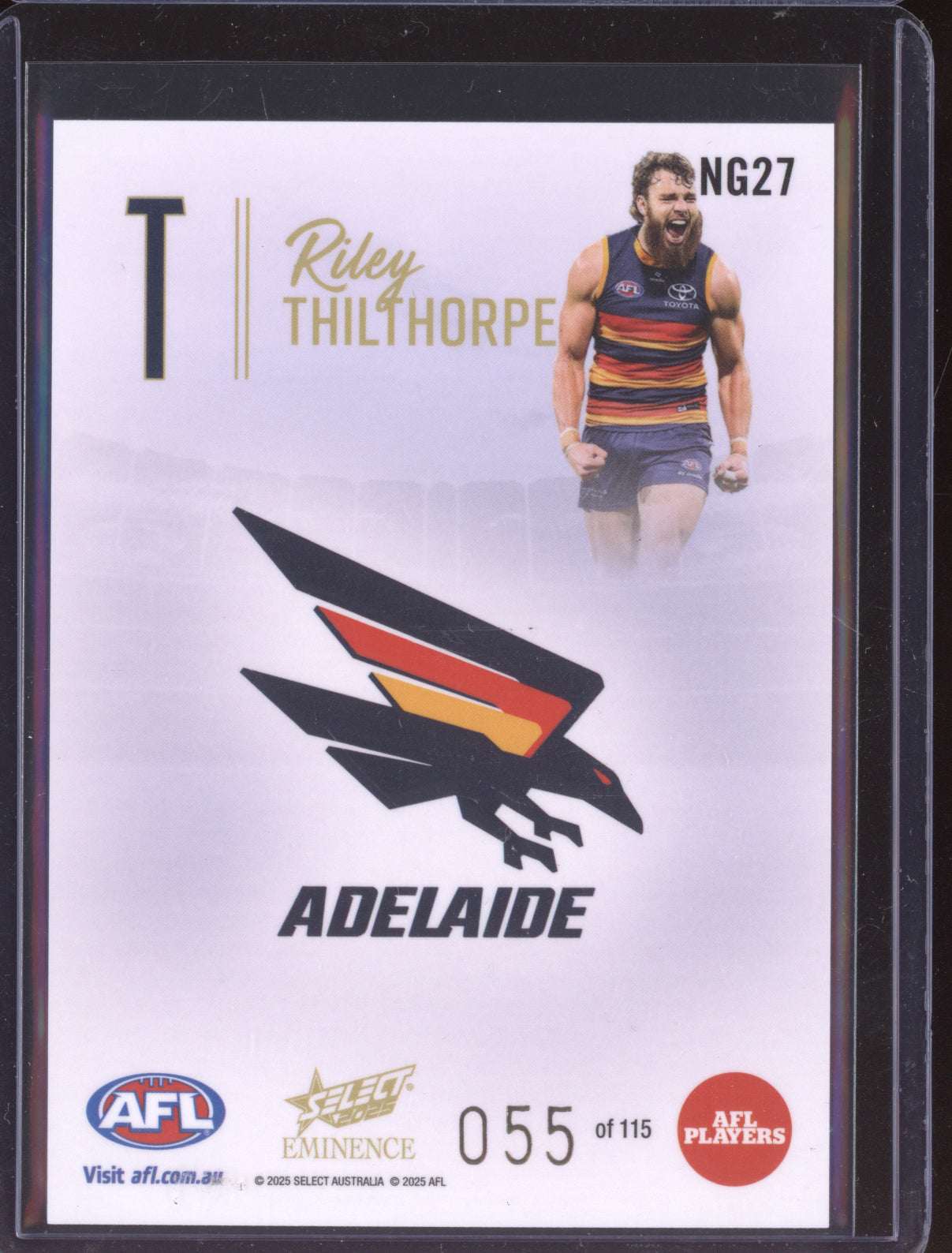 Riley Thilthorpe 2025 Select Eminence Nameplate Gold 55/115