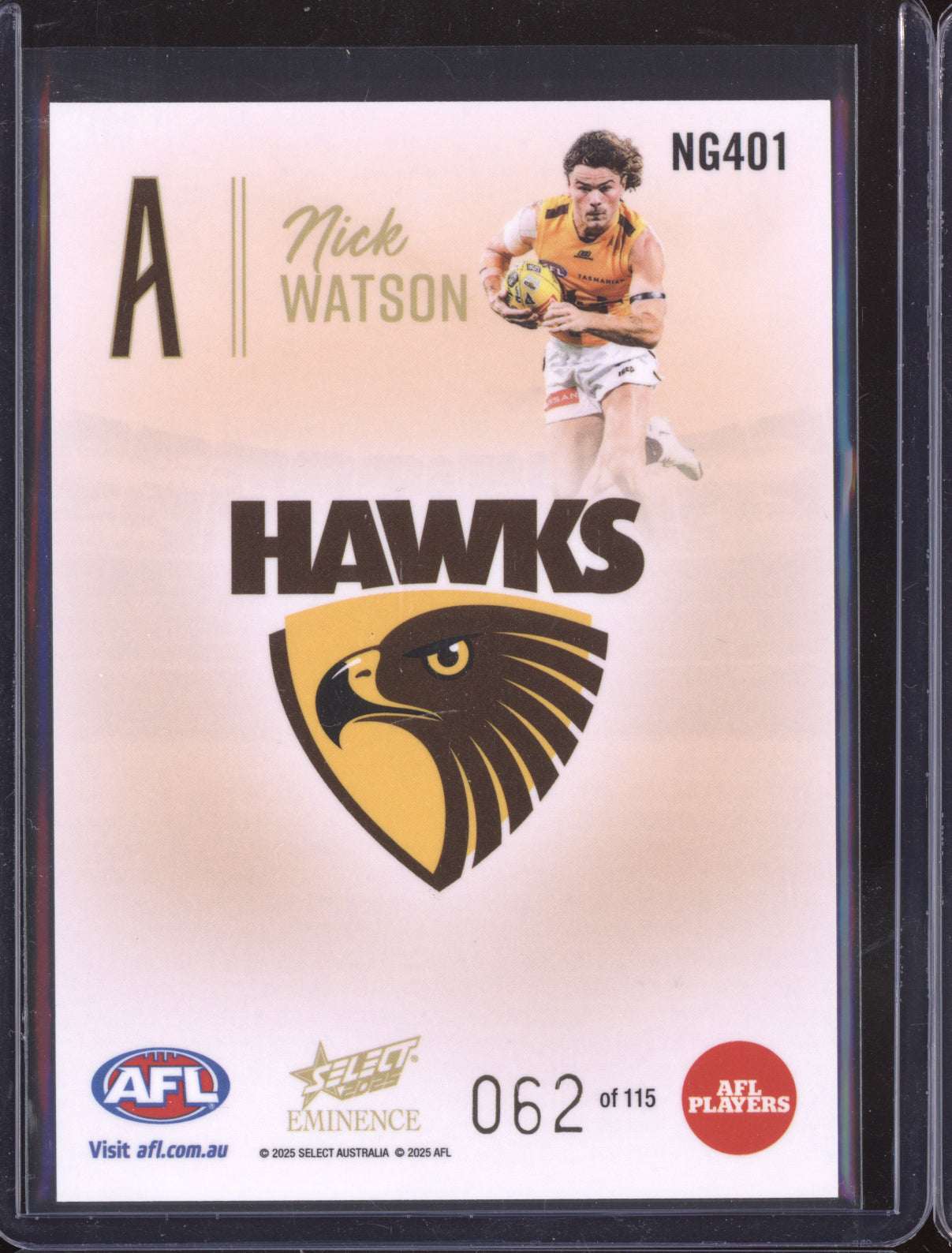 Nick Watson 2025 Select Eminence Nameplate Gold 62/115
