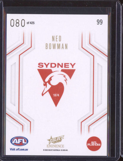 Ned Bowman 2025 Select Eminence Numbered RC 80/425