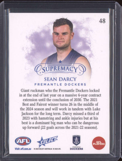 Sean Darcy 2024 Select Supremacy Blue Portraits 44/65