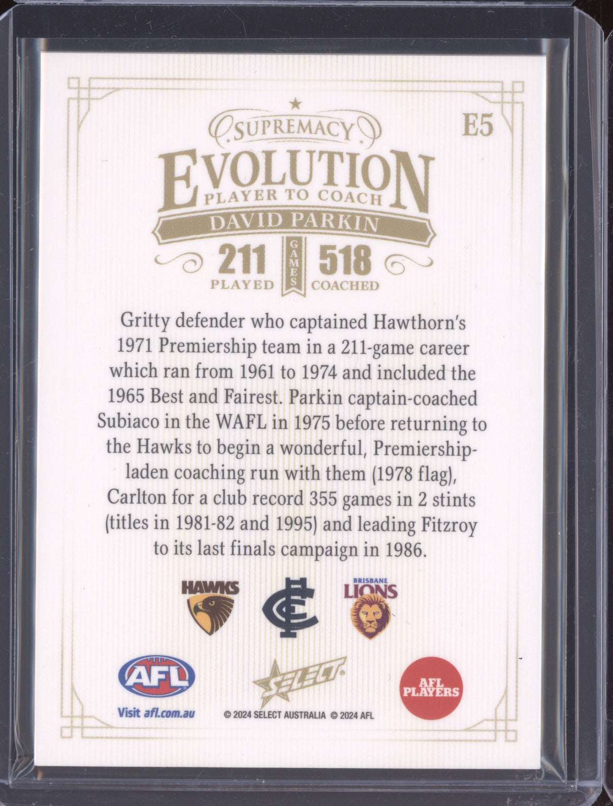 David Parkin 2024 Select Supremacy Evolution 34/55
