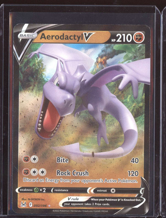 Aerodactyl V 2022 Pokemon Lost Origin Holo Rare V 092/196