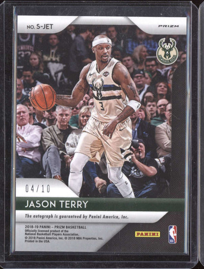 Jason Terry 2018-19 Panini Prizm Gold Auto 4/10