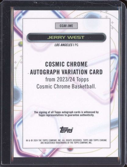 Jerry West 2023-24 Topps Cosmic Chrome Black Auto 10/10