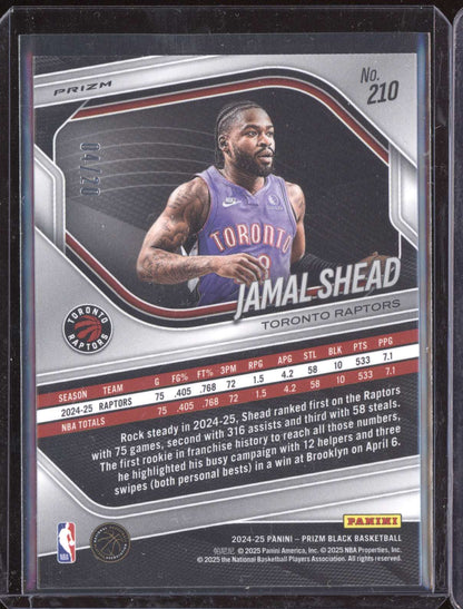 Jamal Shead 2024-25 Panini Prizm Black Cherry Blossom RC 04/20