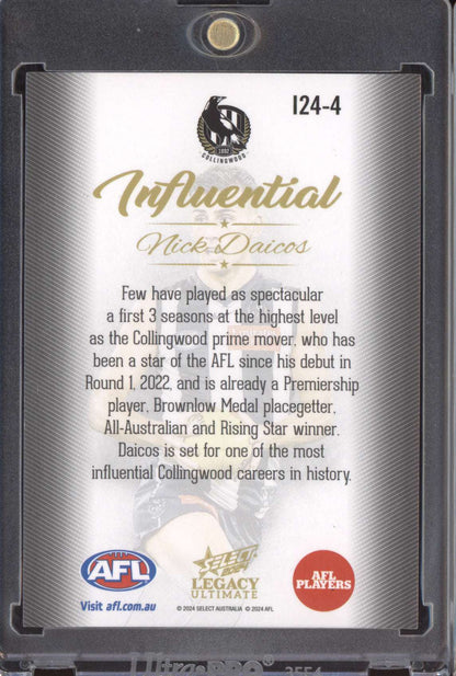Nick Daicos 2024 Select Legacy Ultimate Influential Low 04/40