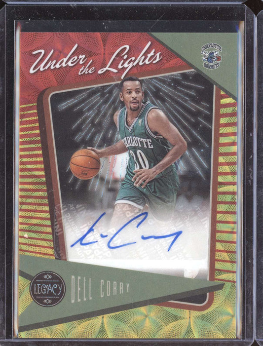 Dell Curry 2022-23 Panini Chronicles Under the Lights Auto Asia Red Gold 1/5