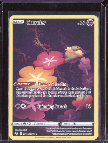 Comfey 2023 Pokemon Crown Zenith Trainer Gallery Holo Rare GG14/GG70