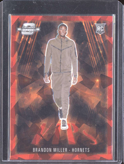 Brandon Miller 2023-24 Panini Contenders Optic VIPs Red Ice RC 7/175