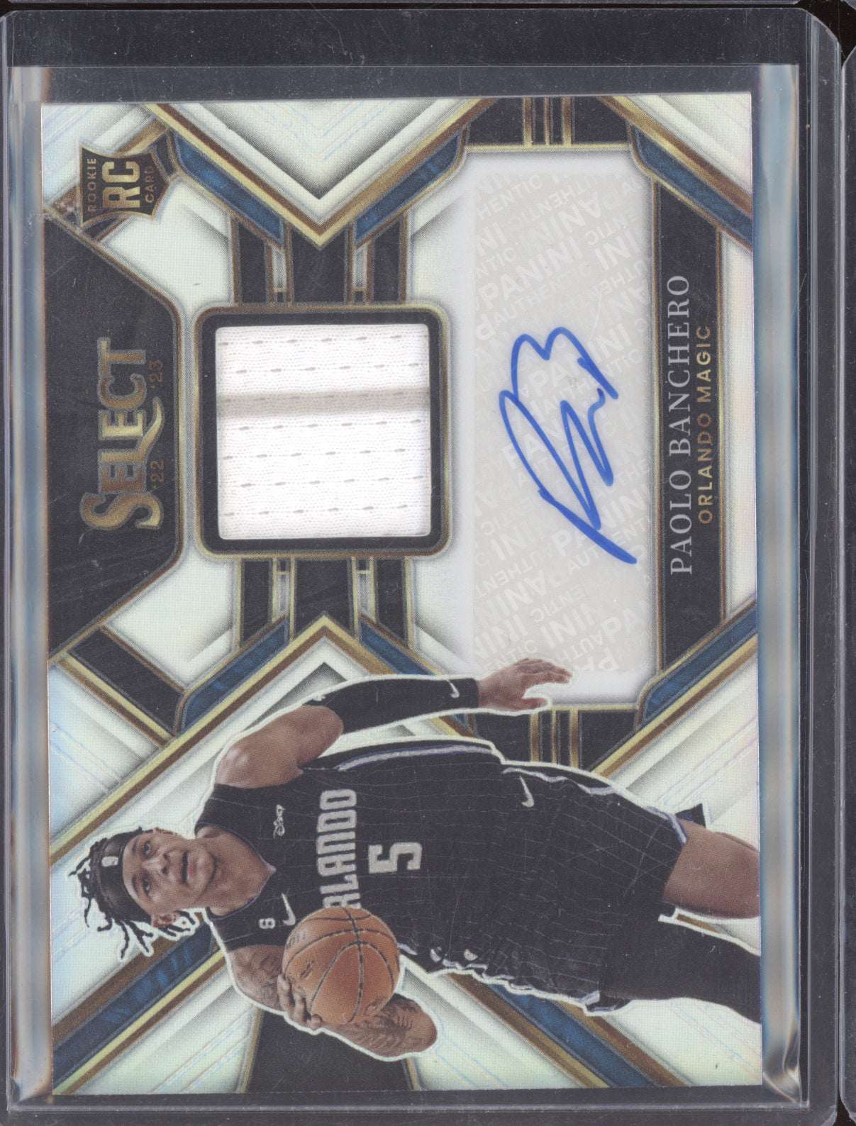 Paolo Banchero 2022-23 Panini Select Rookie Jersey Auto RC 90/199