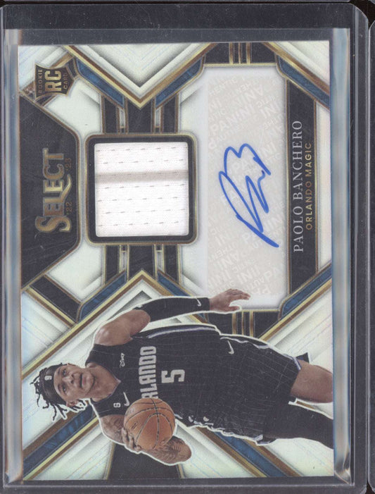 Paolo Banchero 2022-23 Panini Select Rookie Jersey Auto RC 90/199