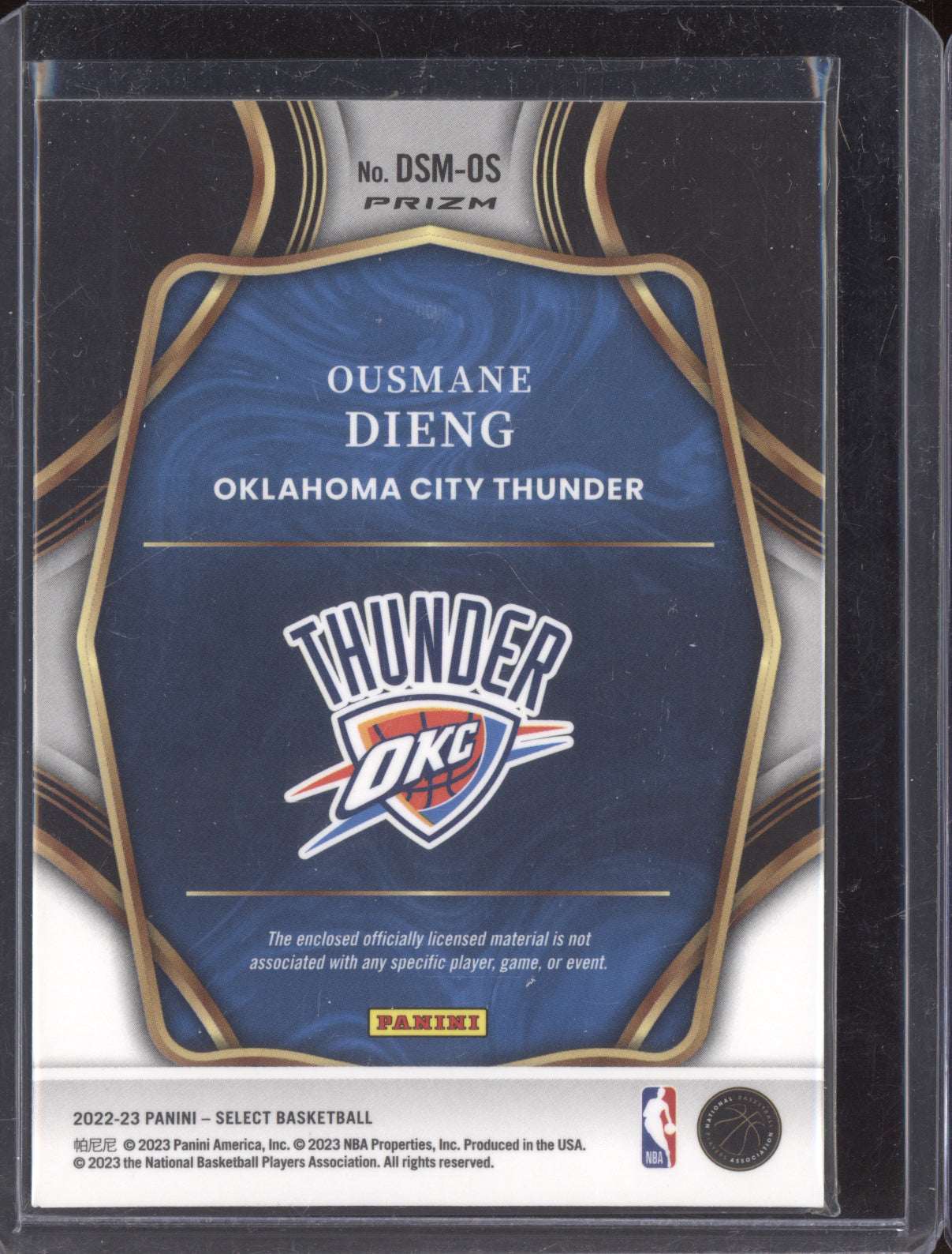Ousmane Dieng 2022-23 Panini Select Draft Selections Material Jersey RC