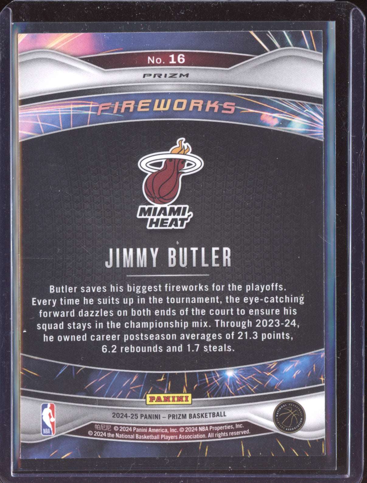 Jimmy Butler 2024-25 Panini Prizm Fireworks Silver