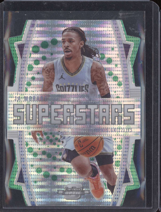 Ja Morant 2023-24 Panini Contenders Optic Superstars Green Pulsar 11/25