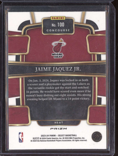 Jaime Jaquez Jr 2023-24 Panini Select Blue Prizm Silver RC