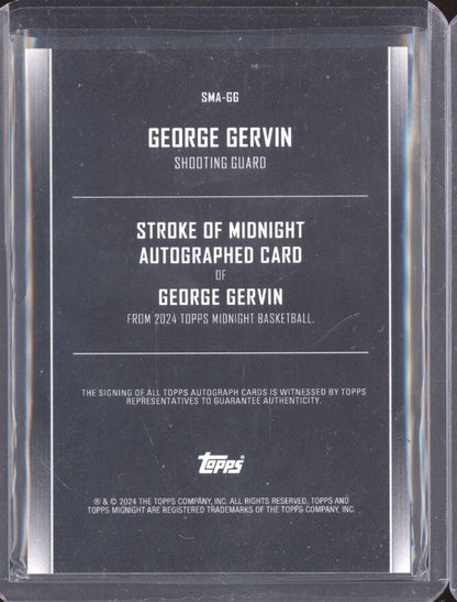 George Gervin 2024 Topps Midnight Stroke of Midnight Auto