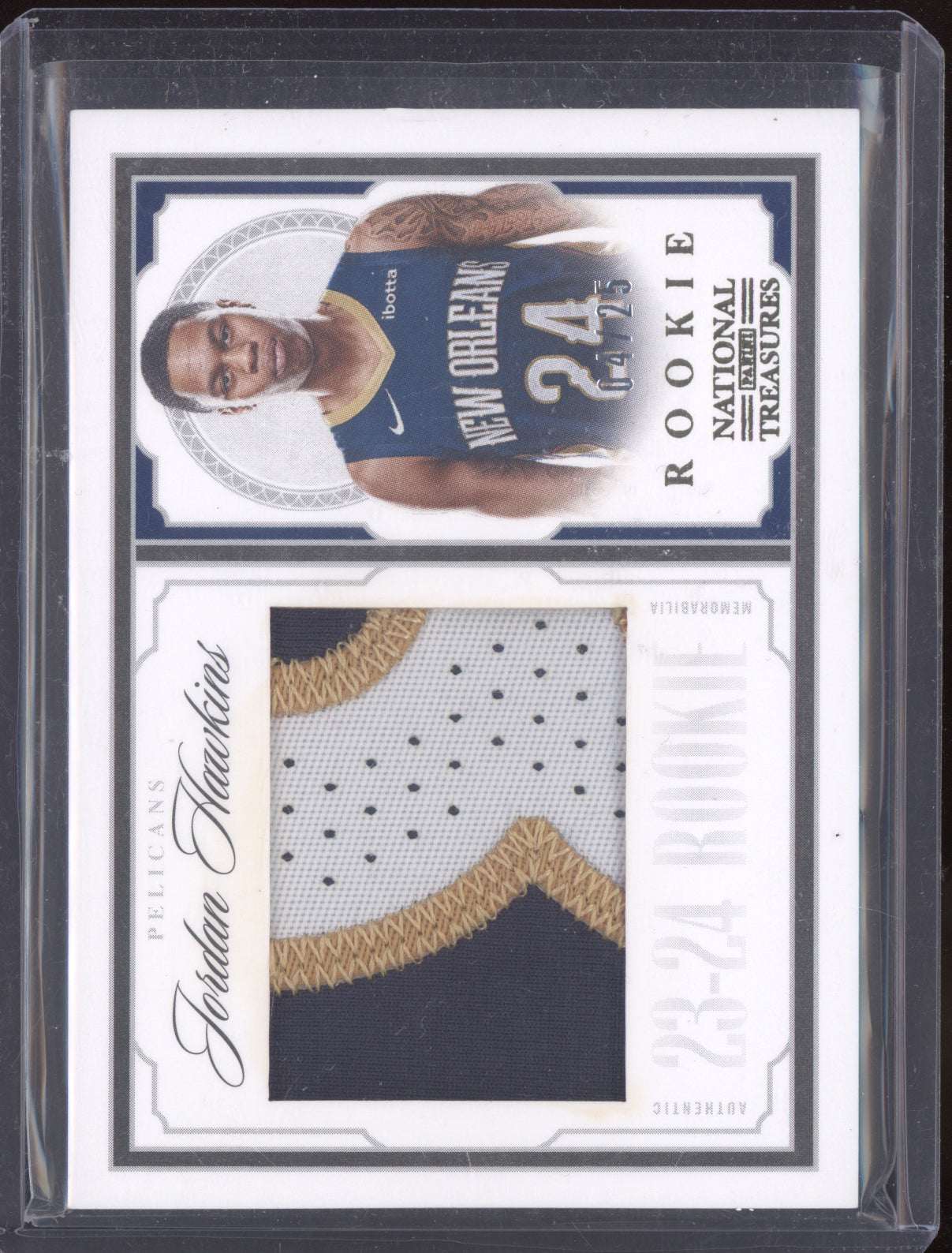 Jordan Hawkins 2023-24 Panini National Treasures Rookie Patch RC 04/25